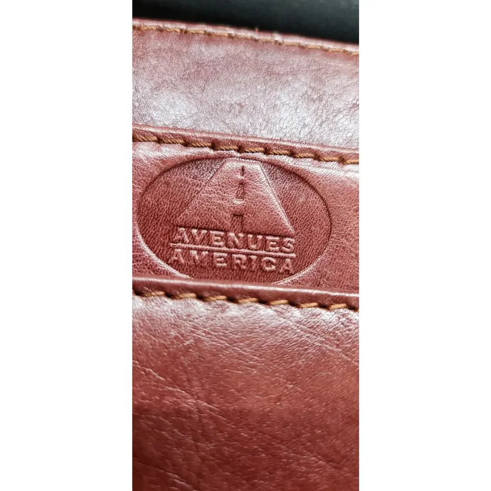 Avenues America Top-Grain Brown Leather‎ Portfolio Briefcase W/Key
